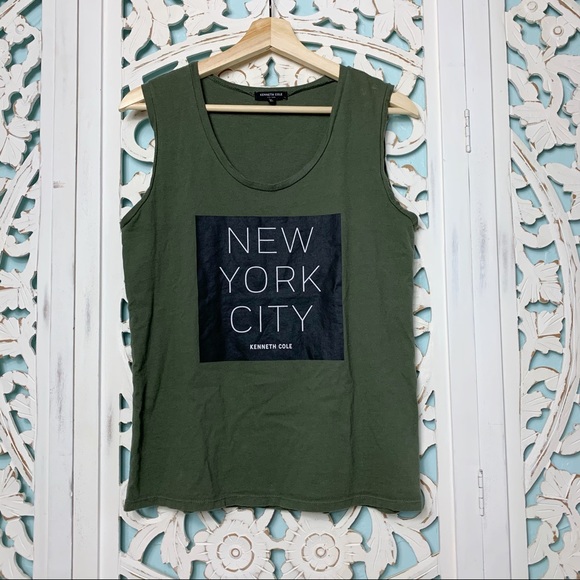Kenneth Cole Green Graphic Muscle Tank - Picture 1 of 4